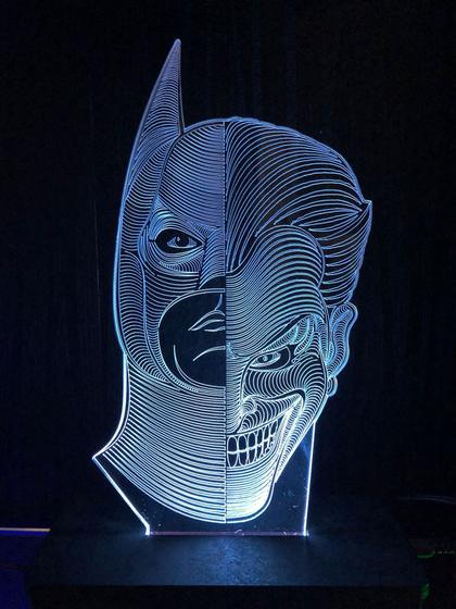 Imagem de Luminaria Led 16 Cores, Batman, Coringa, Dc Comics, Herói, Decoração, Quarto