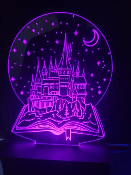 Imagem de Luminária Led 16 Cores, Hogwarts, Castelo, Harry Potter