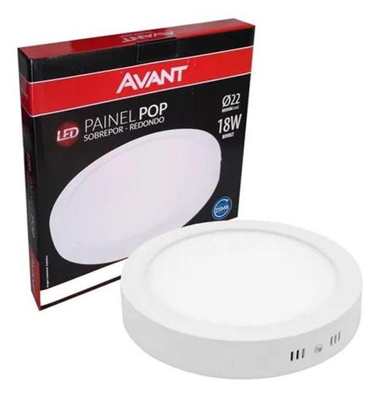 Imagem de Luminaria Led 18W Redonda Sobrepor 6500K Branco Frio