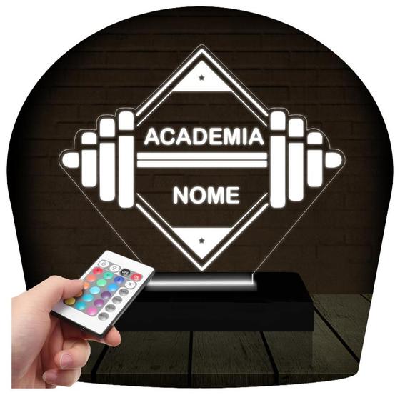 Imagem de Luminária Led 3d  Academia  Abajur Presente Criativo Decoração