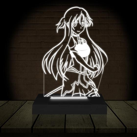 Imagem de Luminária Led 3D  Asuna Yuuki  Abajur  Presente Criativo Decoração