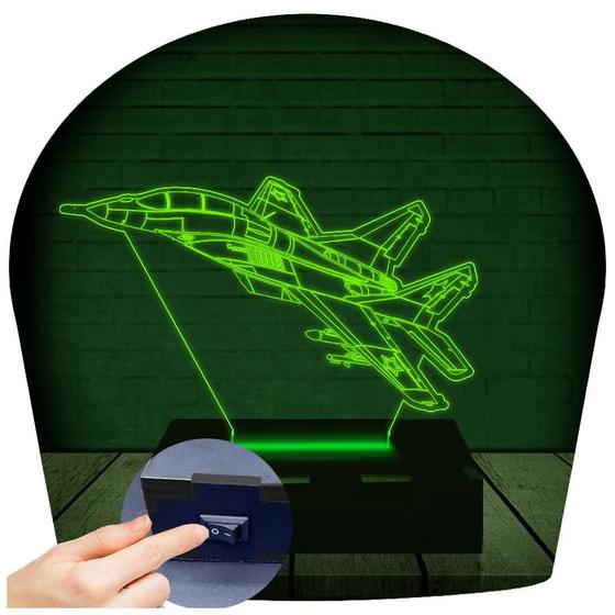 Imagem de Luminária Led 3D Avião Jato Nave 2