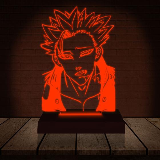 Imagem de Luminária Led 3D  Ban  Nanatsu No Taizai  Abajur  Presente Criativo Decoração