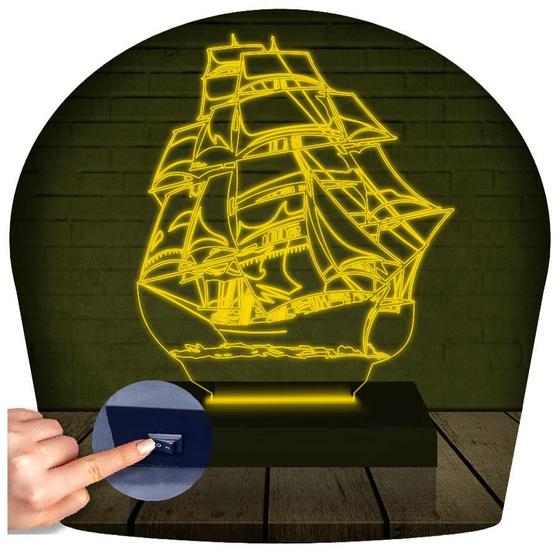 Imagem de Luminária Led 3D Barco Navio Abajur 1