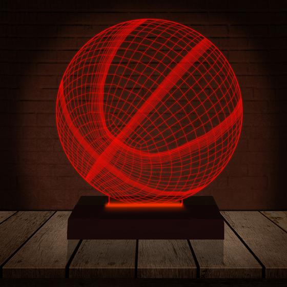 Imagem de Luminária Led 3D  Basquete Bola  Abajur  Presente Criativo Decoração