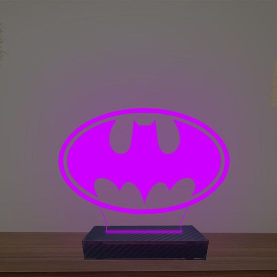Imagem de Luminária Led 3d Batman Batsinal Abajur Luxo Dc Comics