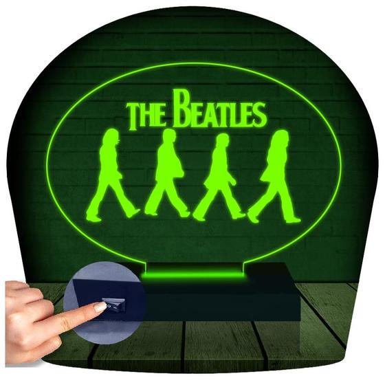 Imagem de Luminária Led 3D Beatles Rock 1 Presente Criativo Decoração