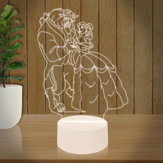 Luminária Led 3D Bela e a Fera Princesa1 Abajur Presente Criativo Decoração Menor preço em Luminária Led 3D Bela e a Fera Princesa1 Abajur Presente Criativo Decoração