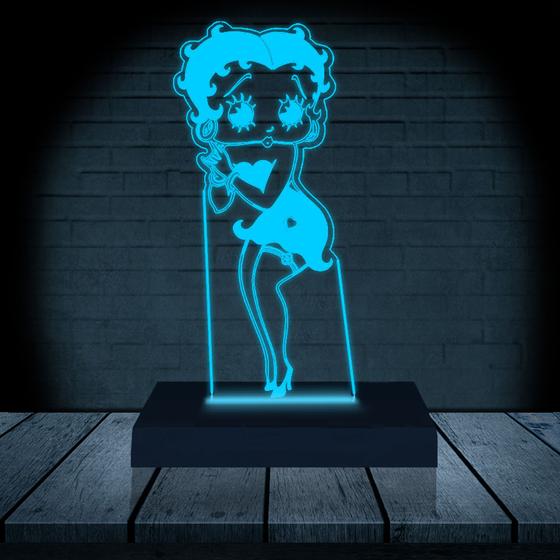 Imagem de Luminária Led 3D  Betty Boop 2  Abajur  Presente Criativo Decoração