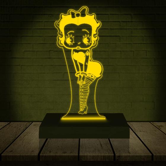 Imagem de Luminária Led 3D  Betty Boop 3  Abajur  Presente Criativo Decoração