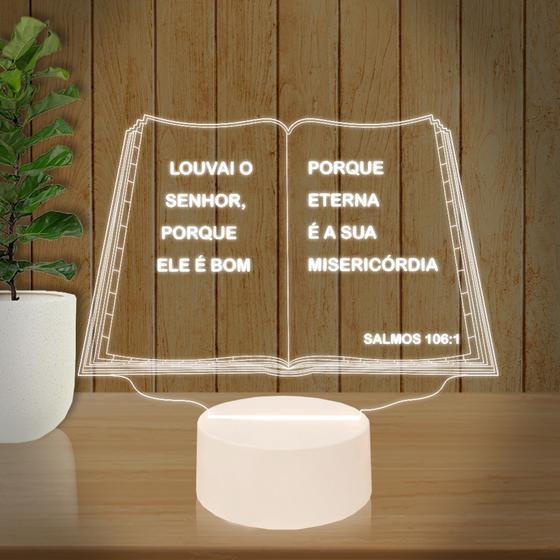 Imagem de Luminária Led 3D  Bíblia  Abajur  Presente Criativo Decoração