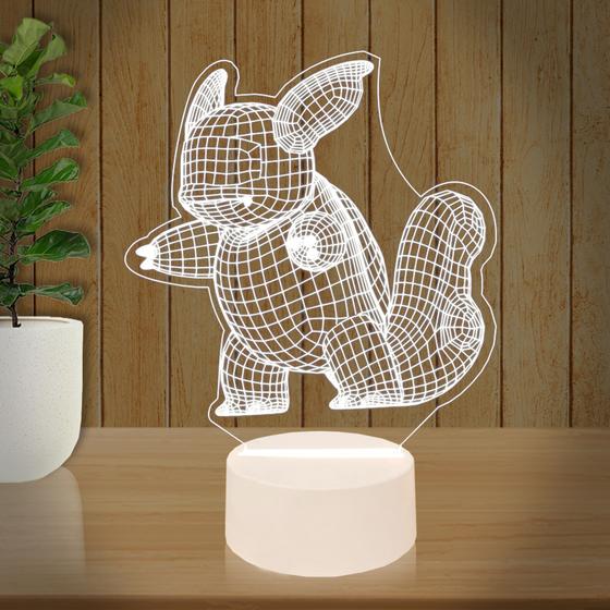 Imagem de Luminária Led 3D  Blastoide Pokemon  Abajur  Presente Criativo Decoração