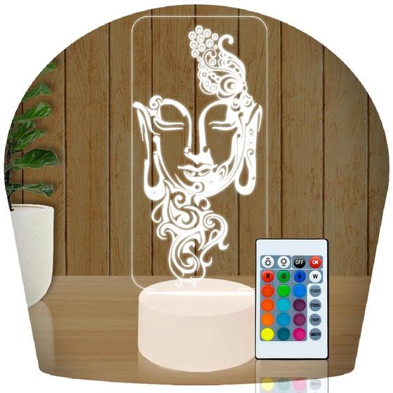 Imagem de Luminária Led 3D Buda Abajur 2 Presente Criativo Decoração