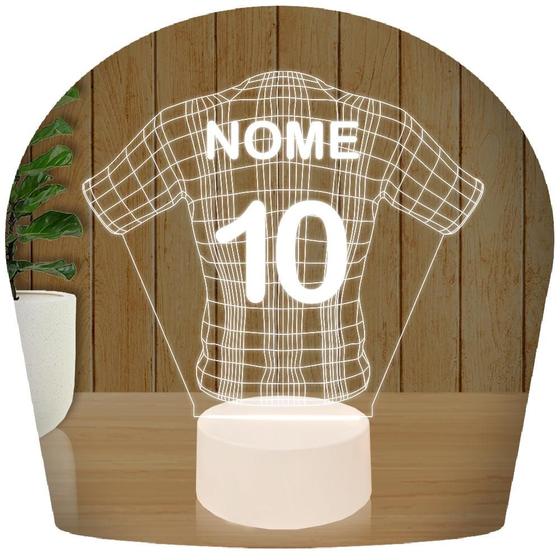 Imagem de Luminária Led 3d  Camisa Time Futebol   2 Abajur