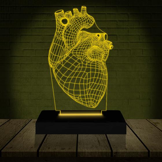 Imagem de Luminária Led 3D  Cardiologista Abajur  Presente Criativo Decoração