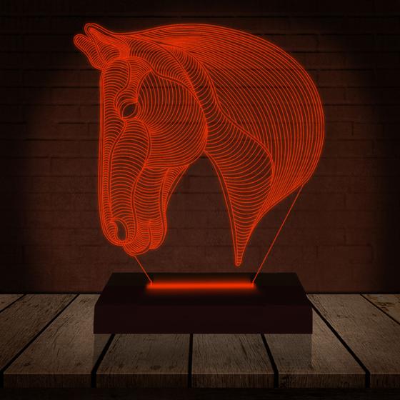 Imagem de Luminária Led 3D  Cavalo  Abajur  Presente Criativo Decoração