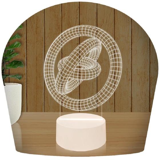 Imagem de Luminária Led 3D Circulo Esfera Abajur 4 