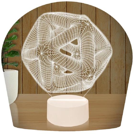 Imagem de Luminária Led 3D Circulo Esfera Abajur 5 