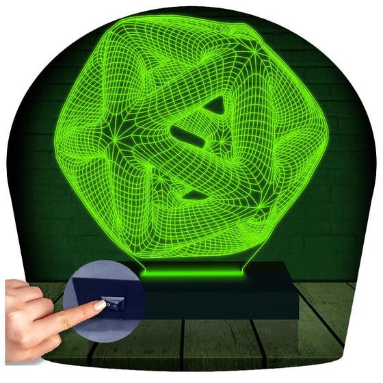 Imagem de Luminária Led 3D Circulo Esfera Abajur 5 