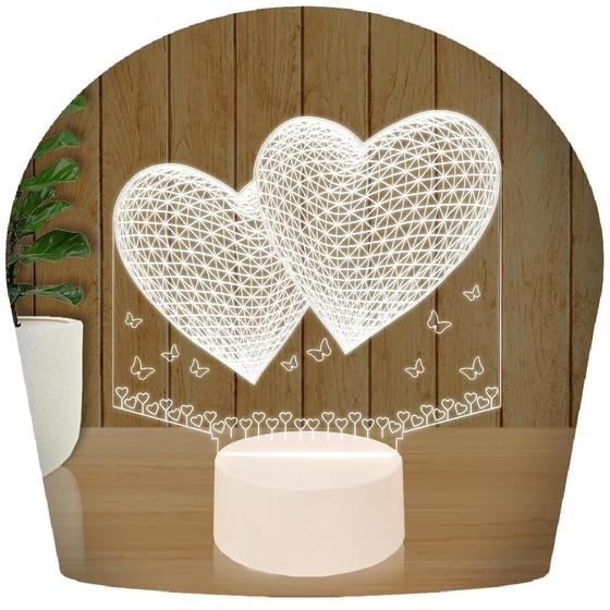 Imagem de Luminária Led 3D Coração Amor Abajur 5  Presente Criativo Decoração