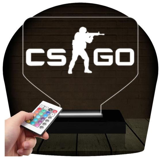 Imagem de Luminária Led 3D   CSGO Game  Abajur  Presente Criativo Decoração