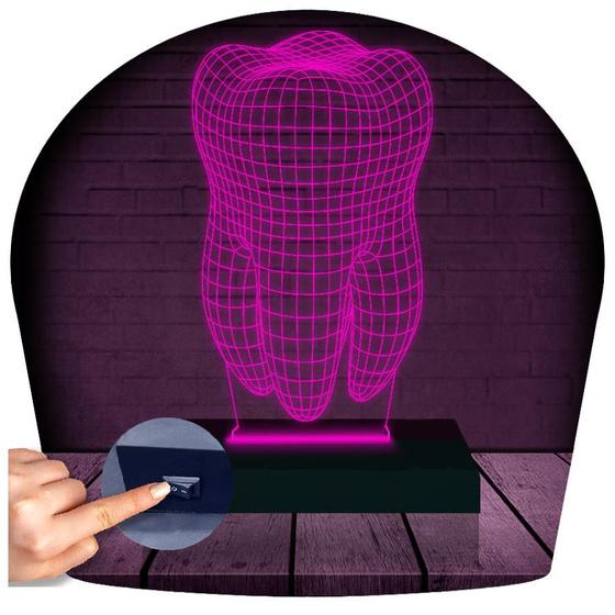 Imagem de Luminária Led 3D Dente Dentista