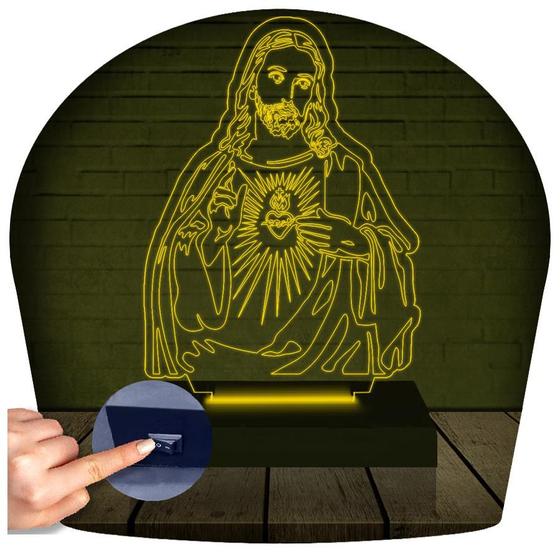 Imagem de Luminária Led 3D Dia das Mães Jesus Abajur