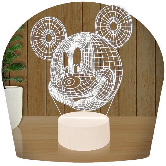 Imagem de Luminária Led 3D Dia das Mães Mickey Abajur Presente Criativo Decoração