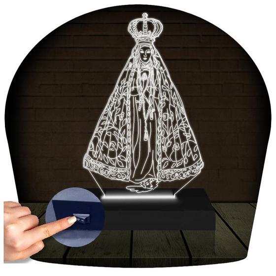 Imagem de Luminária Led 3D Dia das Mães Nossa Senhora Abajur Presente Criativo Decoração