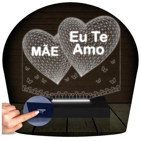 Imagem de Luminária Led 3D Dia das Mães Presente Criativo Abajur 7