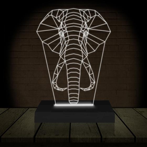 Imagem de Luminária Led 3D  Elefante 3   Abajur   Presente Criativo Decoração  