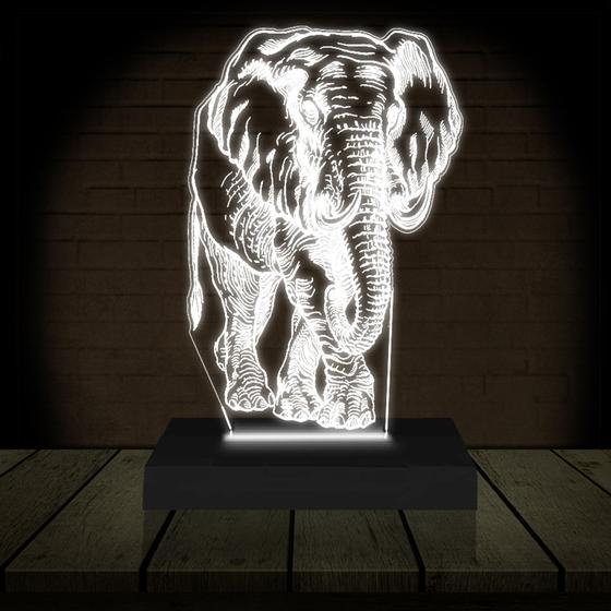 Imagem de Luminária Led 3D  Elefante  Abajur  Presente Criativo Decoração