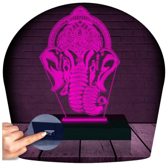 Imagem de Luminária Led 3D Elefante India 3 