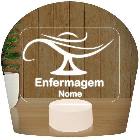 Imagem de Luminária Led 3D Enfermagem Enfermeiro personalizável