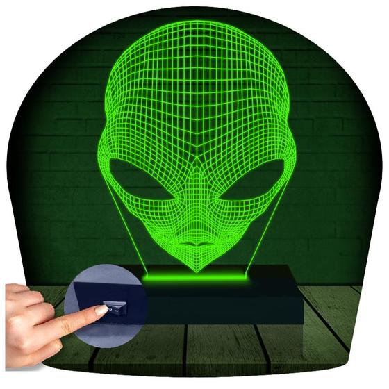 Imagem de Luminária Led 3d  ET Extraterrestre  Abajur