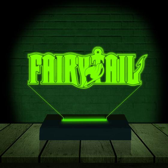 Imagem de Luminária Led 3D Fairy Tail Happy Abajur