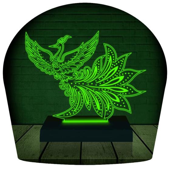 Imagem de Luminária Led 3d  Fenix Águia  Abajur  2