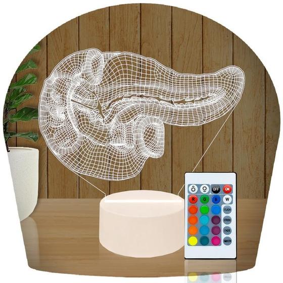 Imagem de Luminária Led 3d  Gastro Pancreas Duodeno Medico  Abajur Presente Criativo Decoração