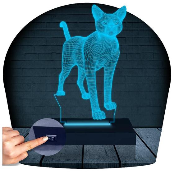 Imagem de Luminária Led 3D Gato Abajur 1