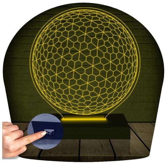Imagem de Luminária Led 3D Globo Esfera Abajur 1  Presente Criativo Decoração