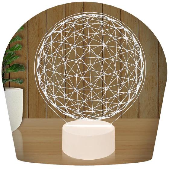 Imagem de Luminária Led 3D Globo Esfera Abajur 2 Presente Criativo Decoração