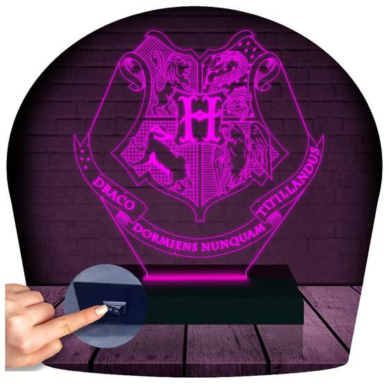 Imagem de Luminária Led 3D Harry Potter Abajur Hogwarts