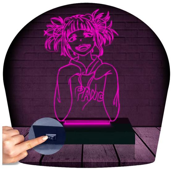 Imagem de Luminária Led 3d  Himiko Toga Boku No Hero  Abajur Presente Criativo Decoração