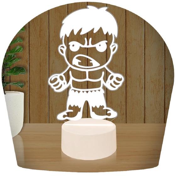 Imagem de Luminária Led 3d  Hulk Baby  Abajur Presente Criativo Decoração