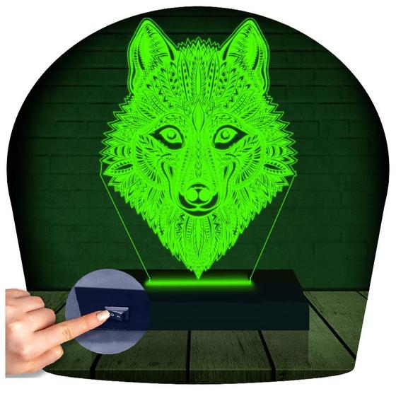 Imagem de Luminária Led 3D Lobo Abajur 1