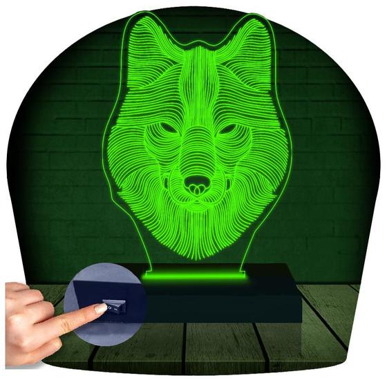 Imagem de Luminária Led 3D Lobo Abajur 2