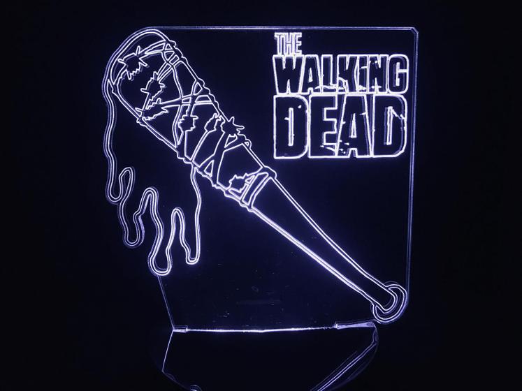 Imagem de Luminária Led 3d Lucille Negan B1 The Walking Dead Zumbi