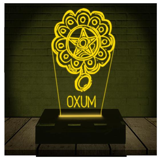 Imagem de Luminária Led 3d  Oxum Umbanda Orixá  Abajur