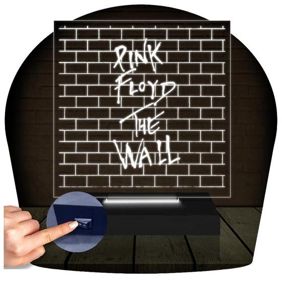 Imagem de Luminária Led 3D Pink Floyd Rock