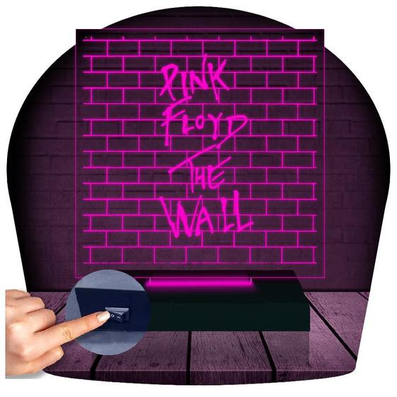 Imagem de Luminária Led 3D Pink Floyd Rock